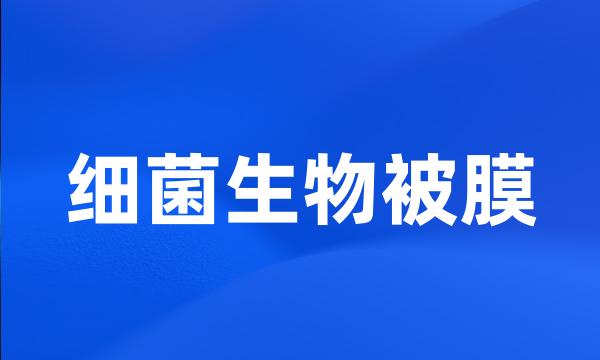 细菌生物被膜