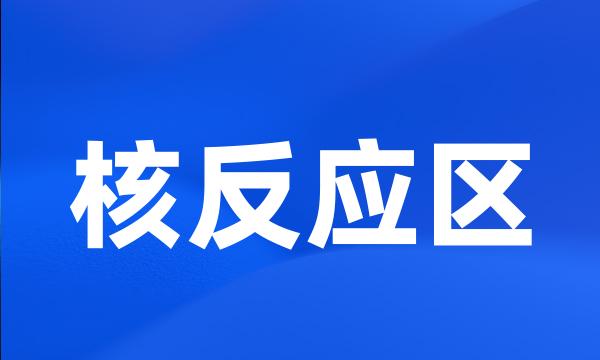 核反应区