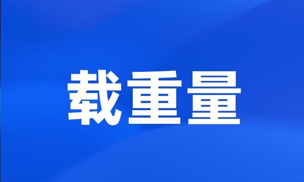 载重量