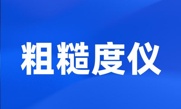 粗糙度仪