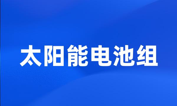 太阳能电池组