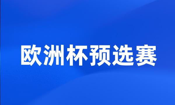 欧洲杯预选赛
